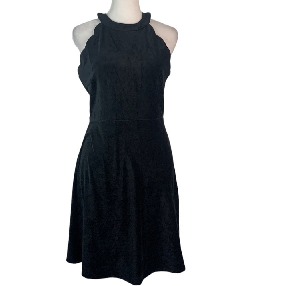 Altar'd State Black Velvet Halter Dress- NWT